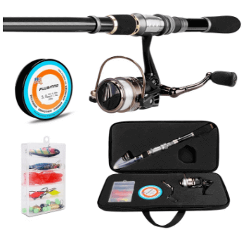 PLUSINNO Telescopic Fishing Rod and Reel Combo