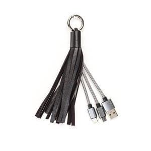 USB Leather Tassel Key Chain Charging Cable