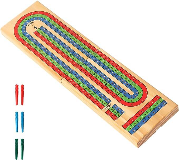 GSE Games & Sports Expert Folding 3-Track Cribbage Board 