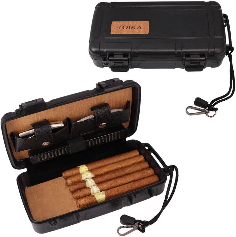 TOIKA Durable Travel Cigar Humidor Case